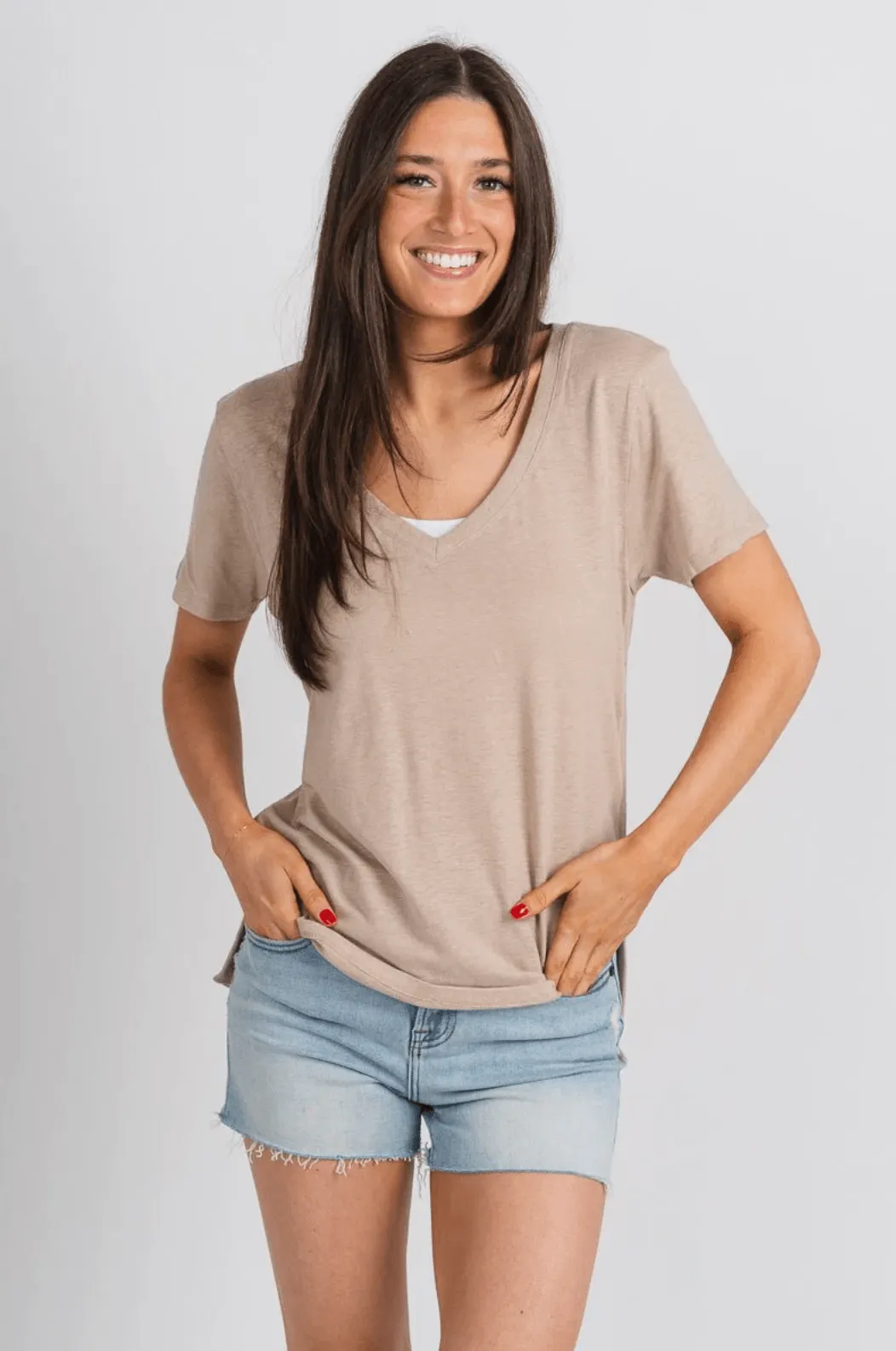 Z Supply Beachport Tee Putty