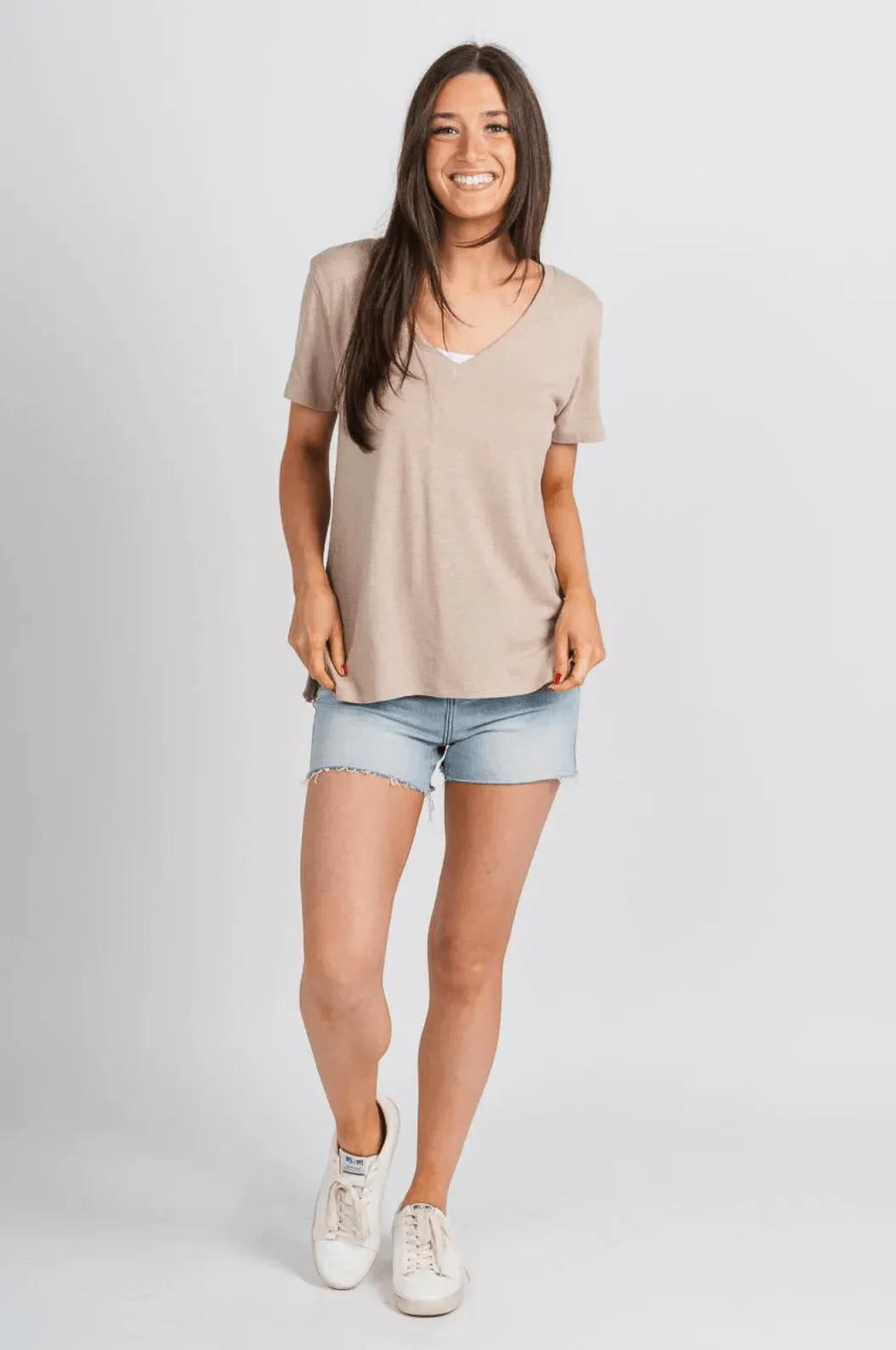 Z Supply Beachport Tee Putty