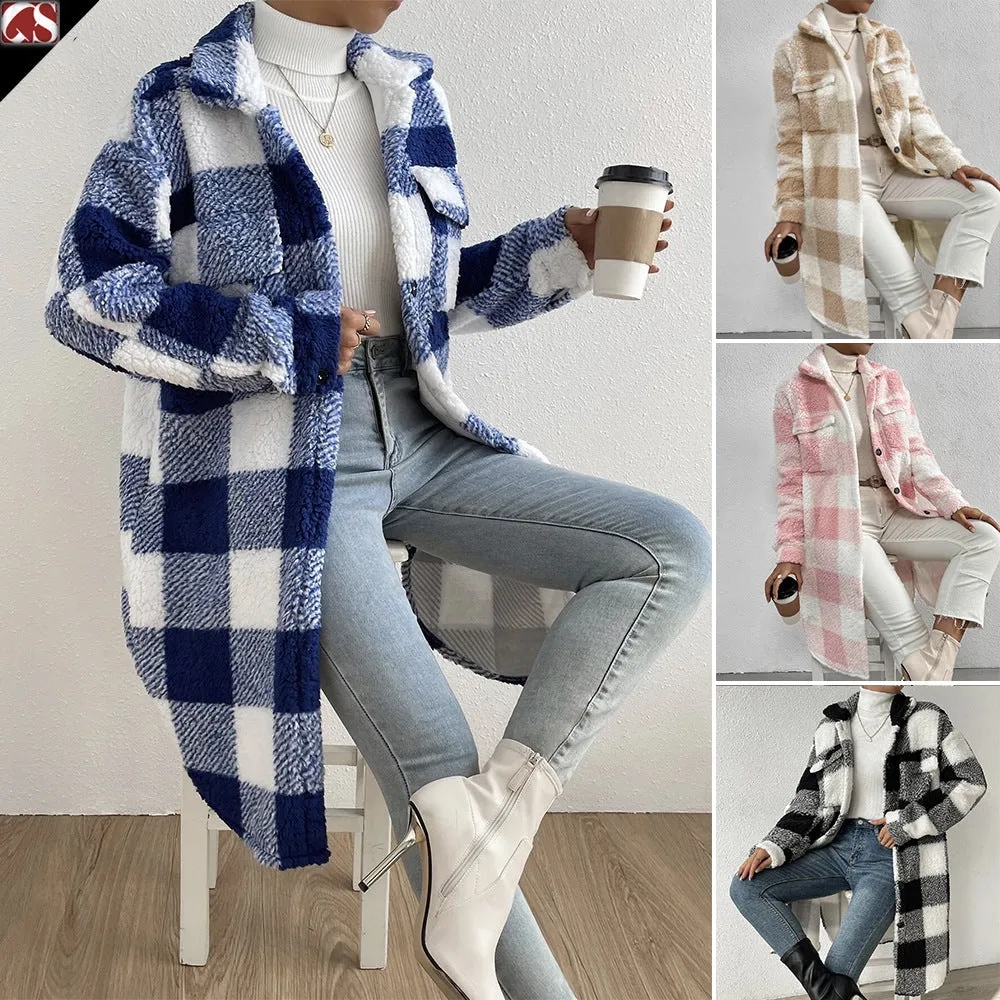 Ziarre Anitra - Plush Plaid Coat by The Nevermore